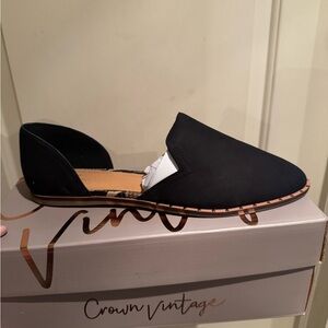 Crown Vintage Dark Blue Women's Flats